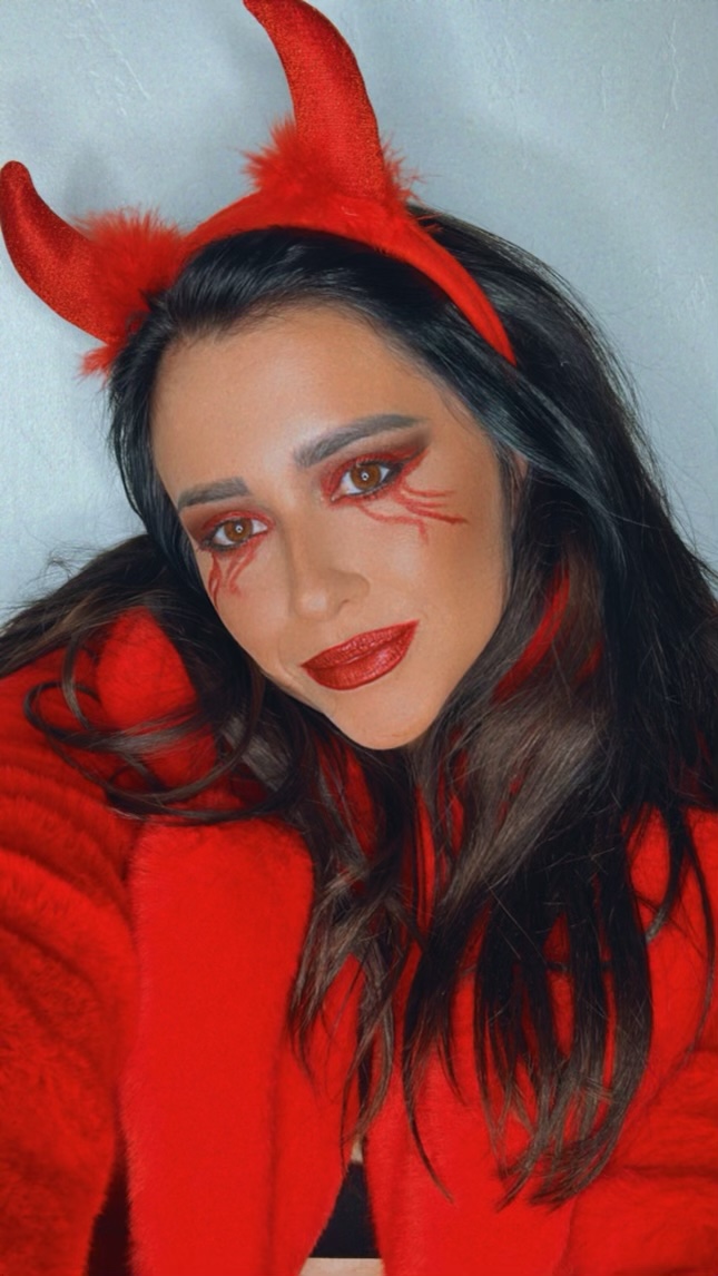 Last minute costume idea: Easy Devil Halloween Makeup