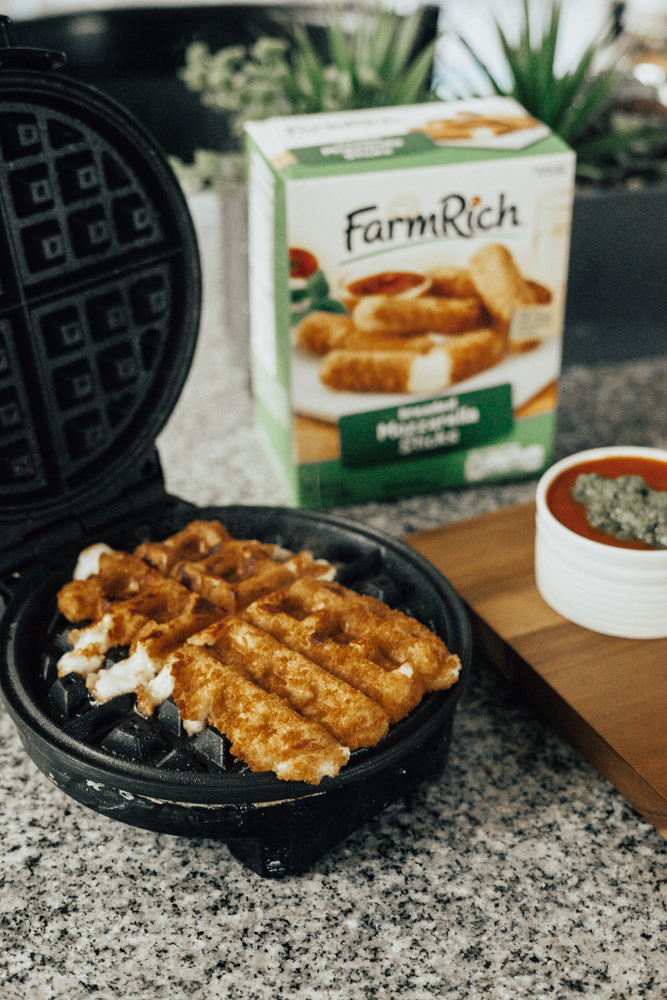 Easy Waffle Mozzarella Sticks