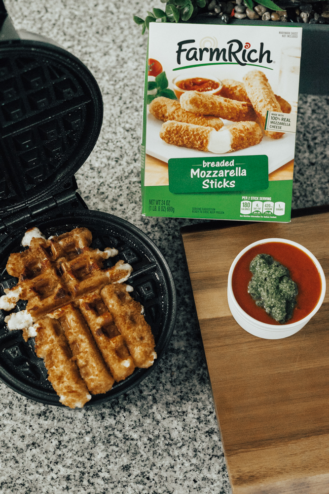 Easy Waffle Mozzarella Sticks