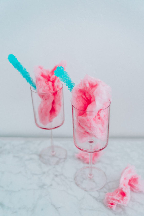 How to Make Cotton Candy Champagne Cocktails