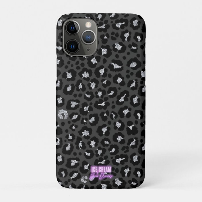 Black leopard print phone case Clearance