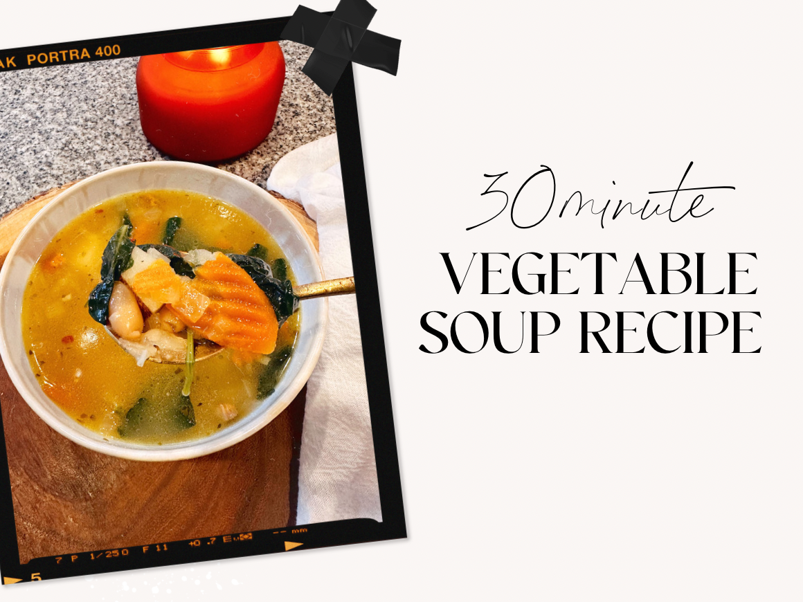 Easy 30 Minute Tuscan White Bean Vegetable Soup