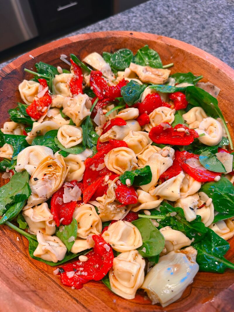 Easy Summer Spinach Tortellini Salad Recipe