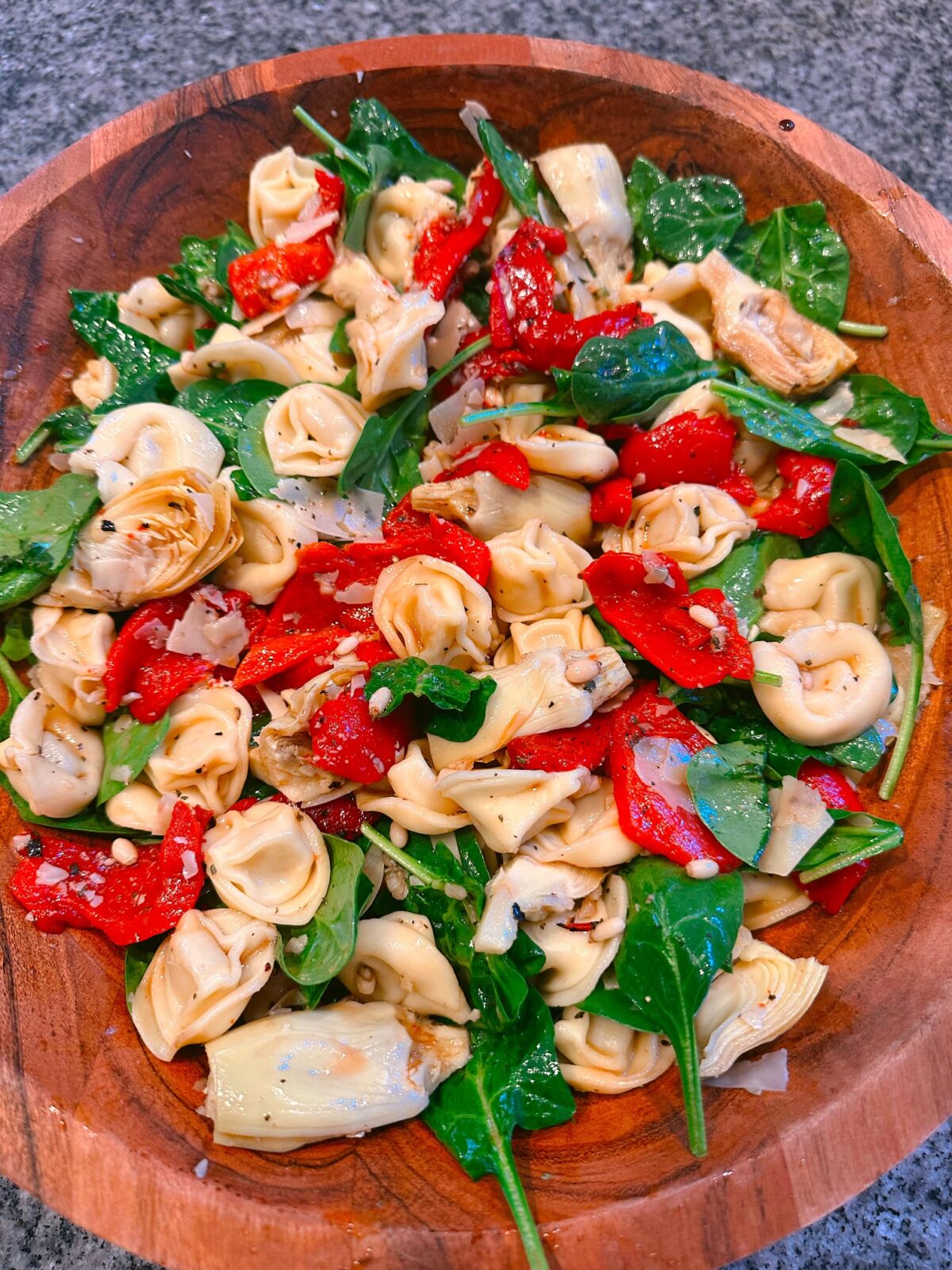 Easy Summer Spinach Tortellini Salad Recipe