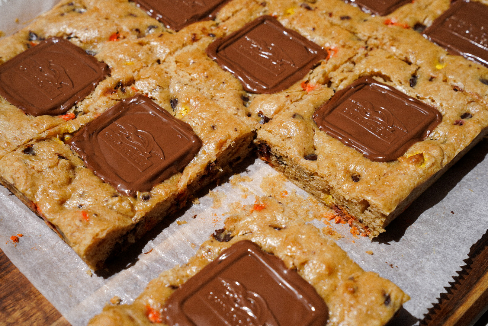 The Ultimate Double Chocolate Peanut Butter Cake Mix Bars