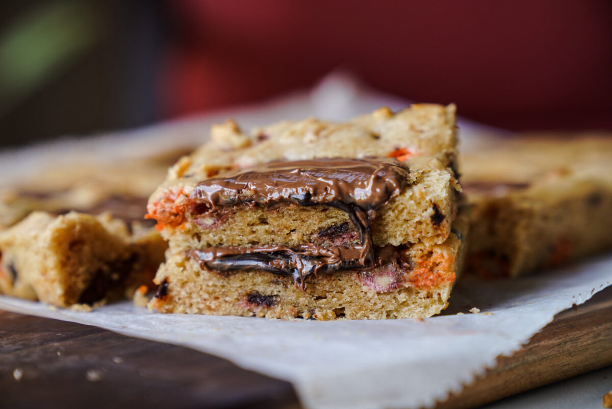 The Ultimate Double Chocolate Peanut Butter Cake Mix Bars